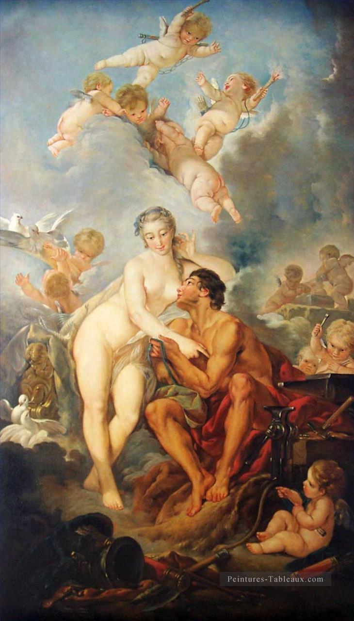 La visite de Vénus à Vulcain François Boucher classique rococo Peintures à l'huile